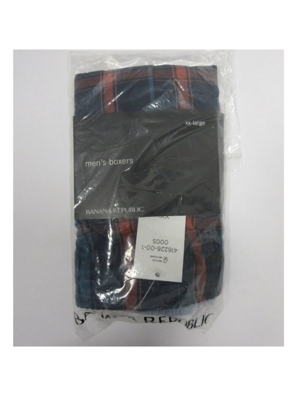 Banana Republic Underwear XXL Orange Boxer Shorts Plaid One Pair Y2K NEW